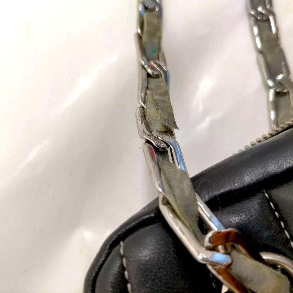 Chanel Vtg Black Vertical Quilted Leather Mademoiselle Ligne Camera Shoulder Bag - Picture 11 of 16